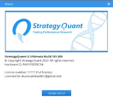 update Crack strategy quant X build 131